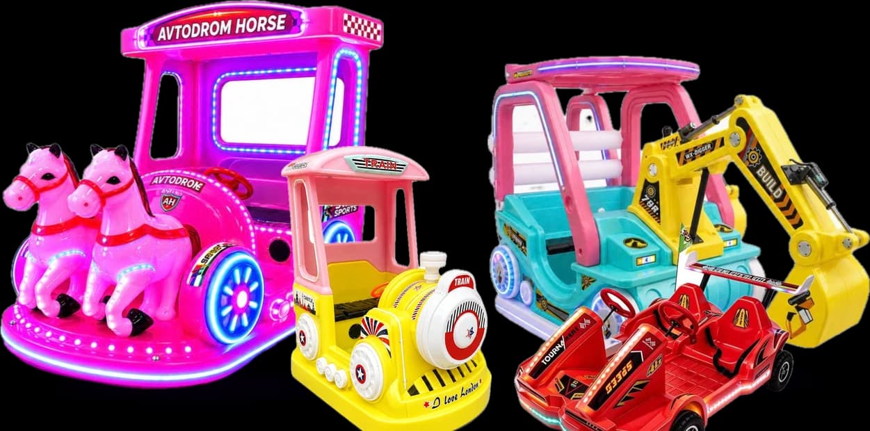Avtodrom Horse، بیل میکانیکی، قطار و کارتینگ LED